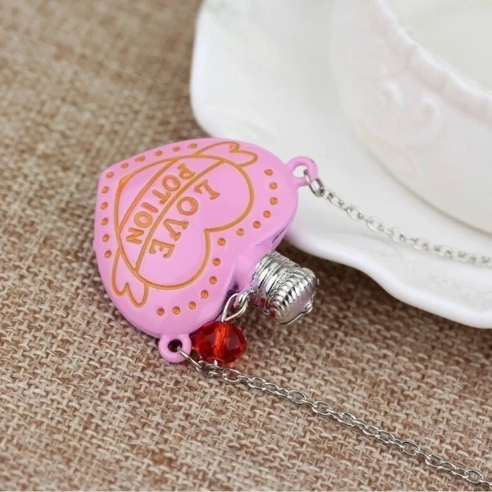 $28 or 3 For $35 Love Potion Pink Heart Bohemian Statement Pendant Necklace